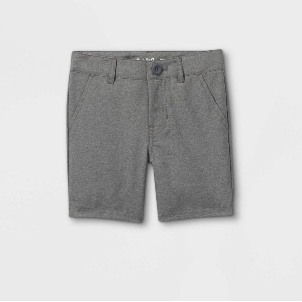 Toddler Boys’ Woven Quick Dry Chino Shorts - Cat and Jack Grey 4T